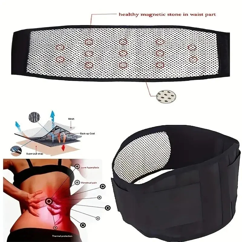 1pc Adjustable Self-heating Magnetic Therapy Back And Waist Support Belt