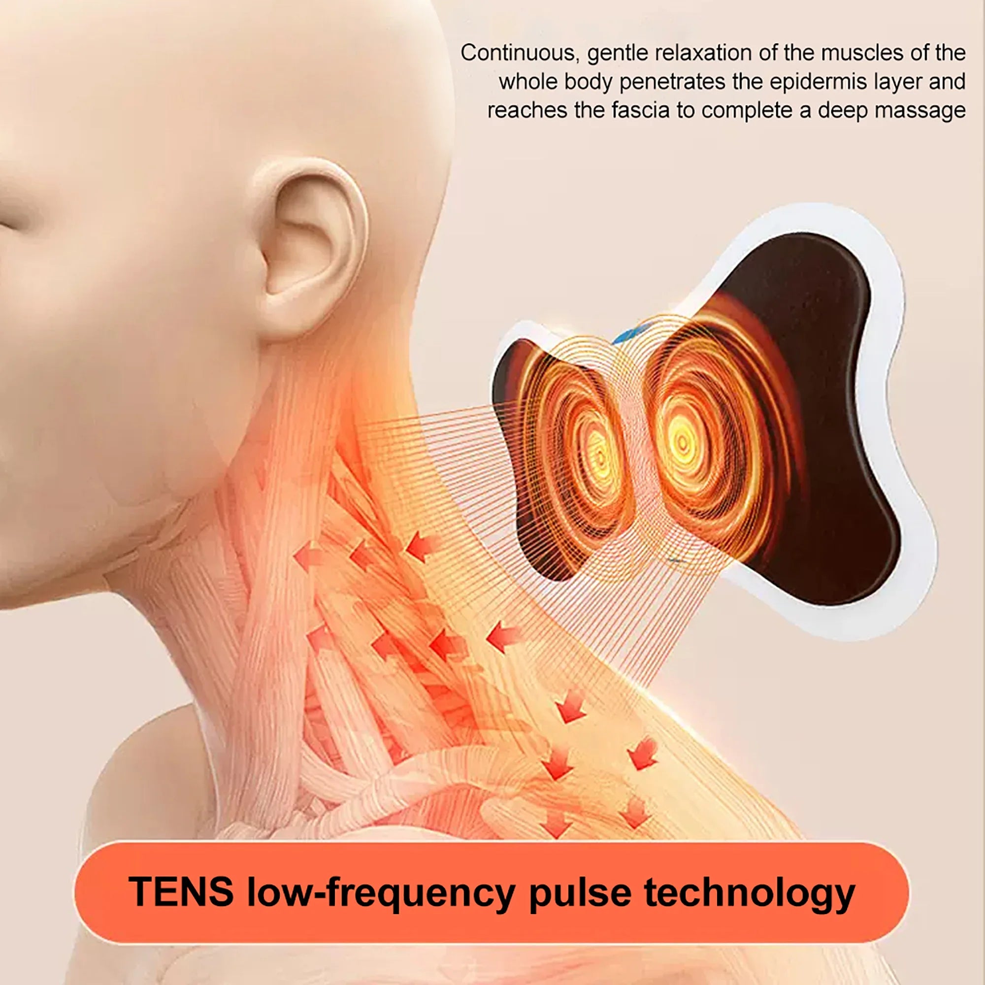 Neck Massager Mini Electric Neck Massage EMS Cervical Back