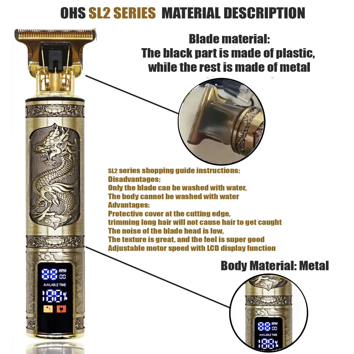 T9 Hair Clipper Repair Beard Shaving Body Hair Electric Machine