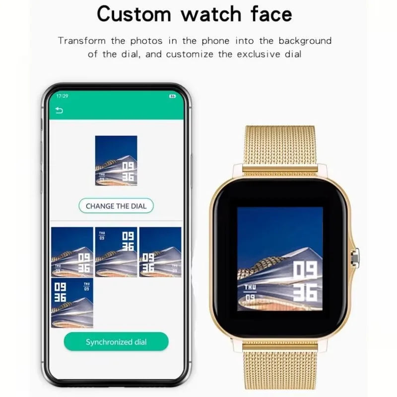 Smart Watch Android Phone 1.44'' Inch Color Screen Bluetooth Call Blood