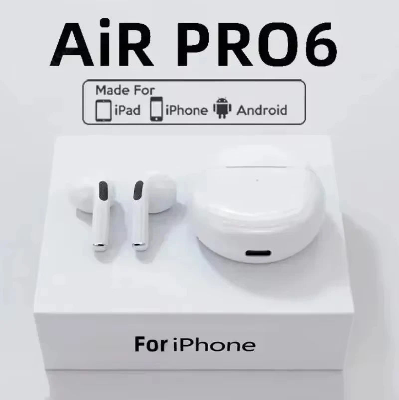 NEW Pro 6 TWS Wireless Headphones with Mic Fone Bluetooth Earphones