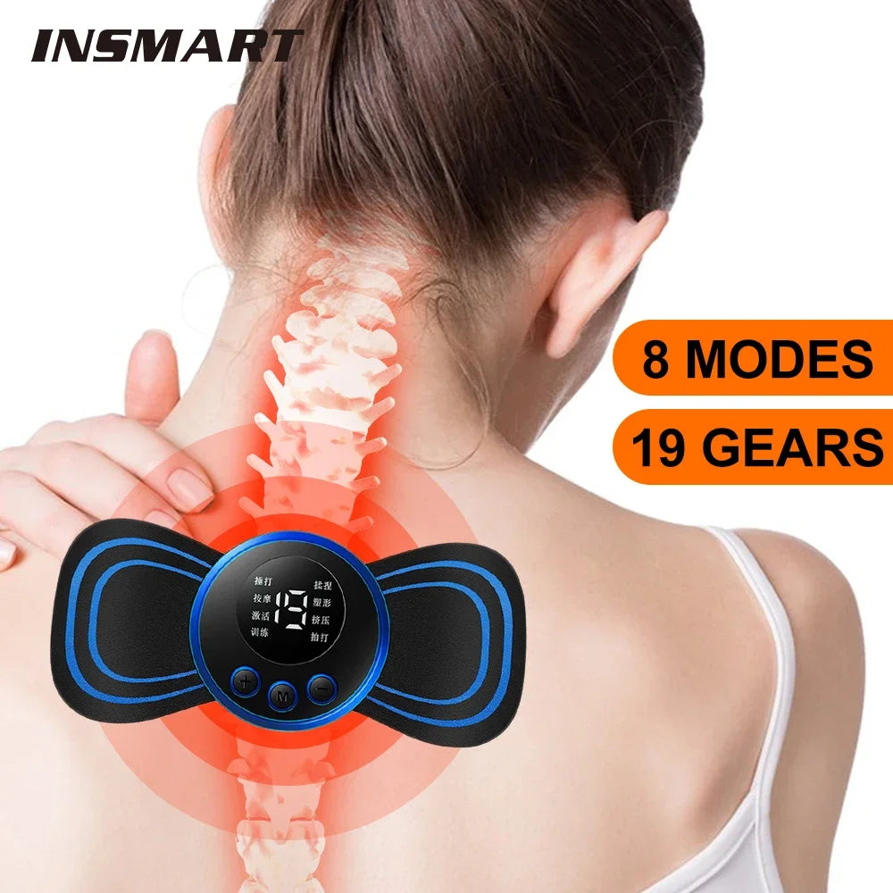 Neck Massager Mini Electric Neck Massage EMS Cervical Back